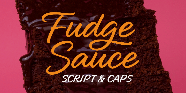 Poster displaying the Fudge Sauce typeface