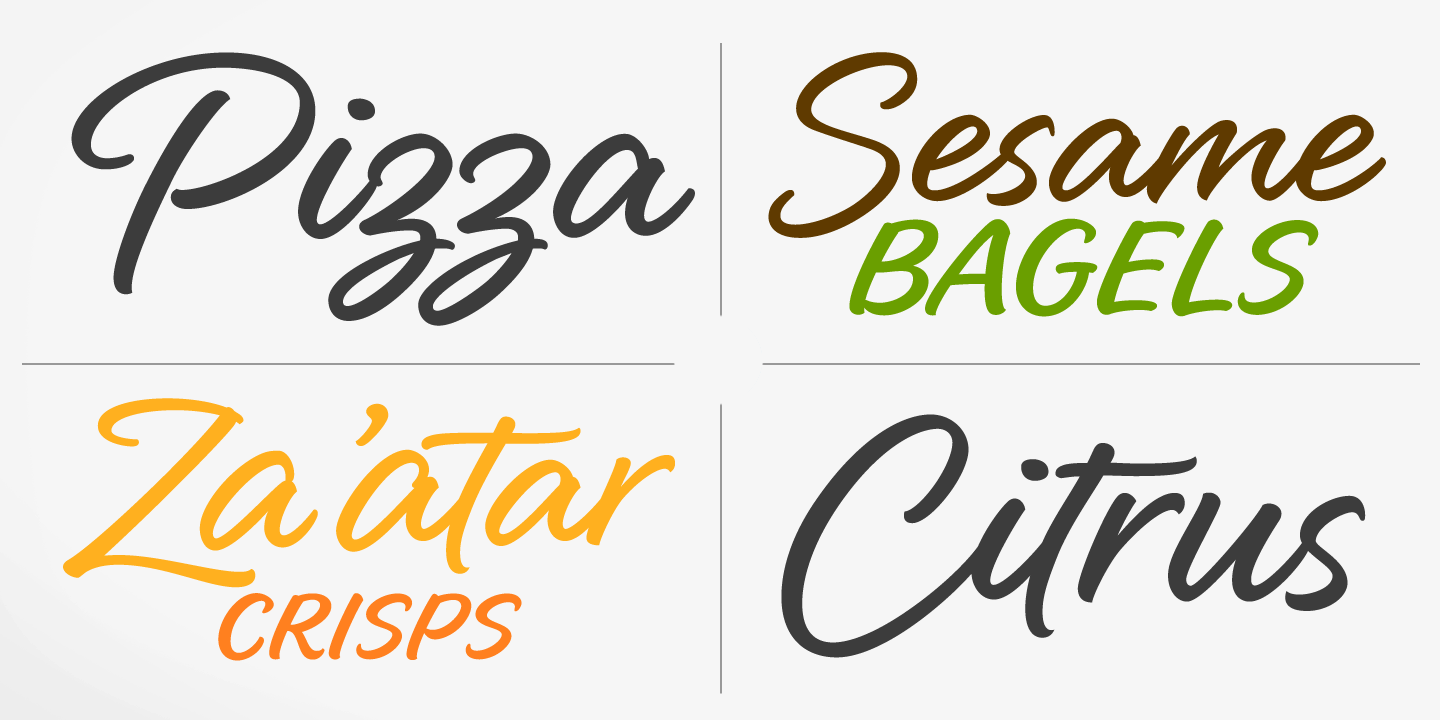 examples of the Fudge Sauce typeface