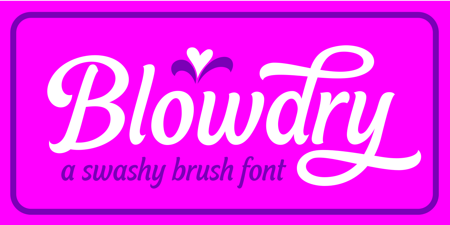 Poster displaying the Blowdry typeface