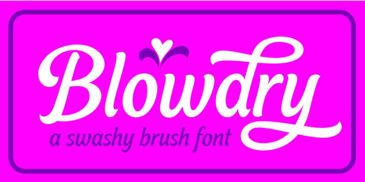 Poster displaying the Blowdry typeface
