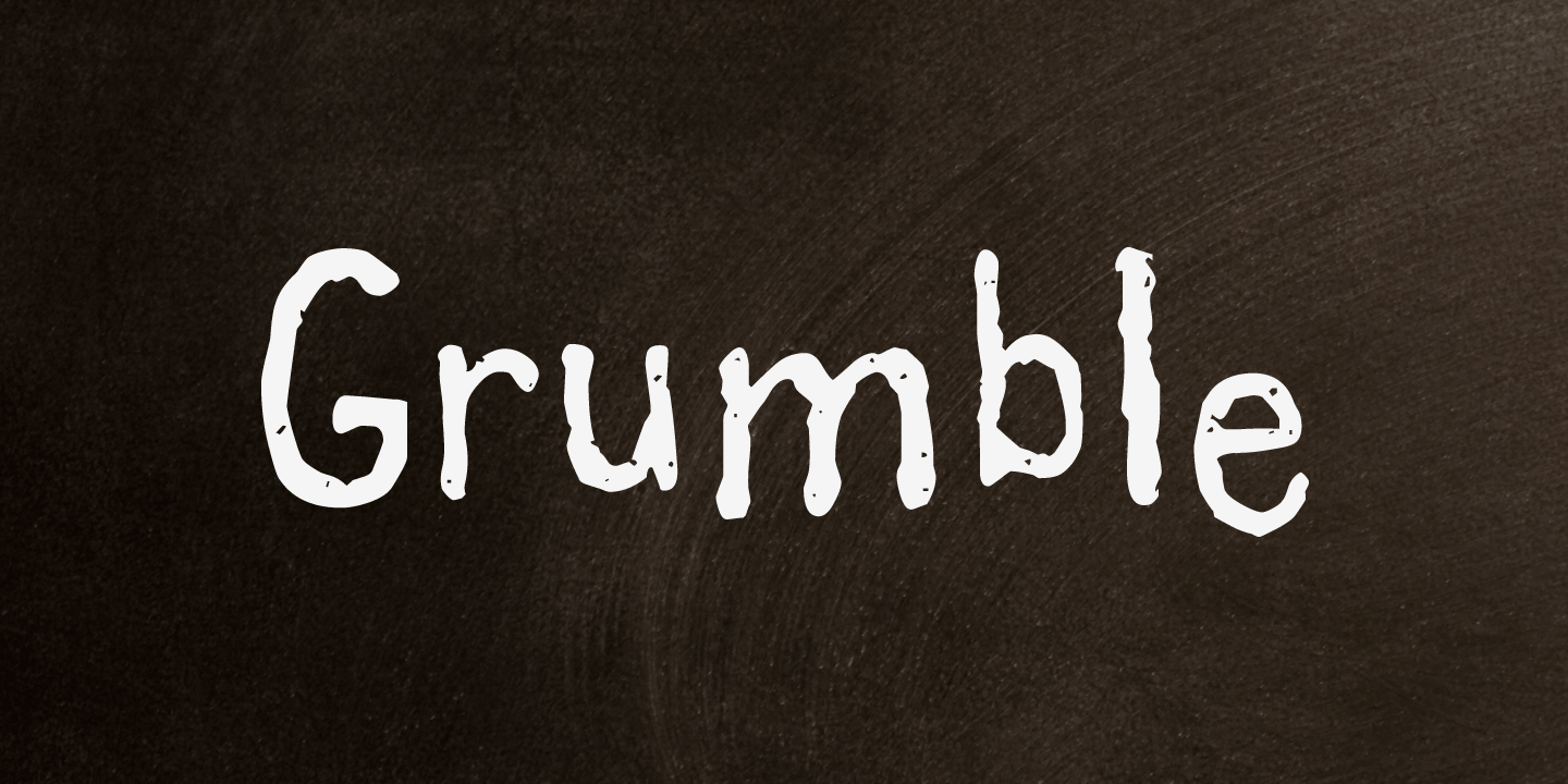 examples of the Grumble typeface