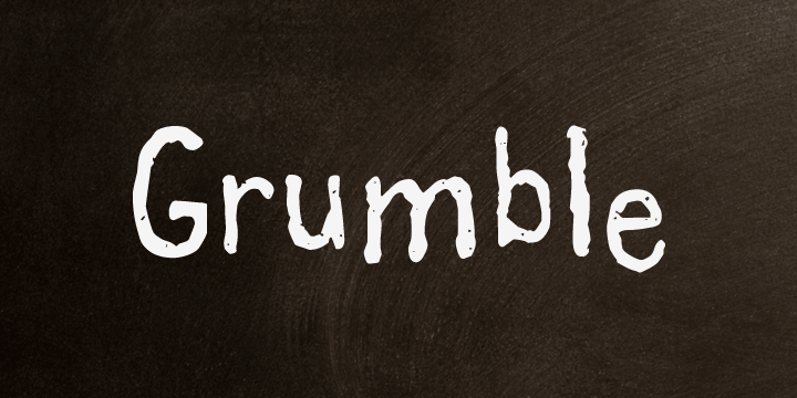 Promotional graphic for the Grumble typeface