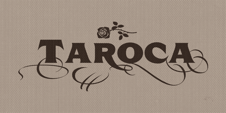 Promotional graphic for the Taroca typeface