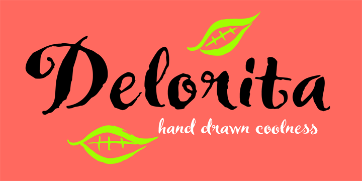 Promotional graphic for the Delorita typeface