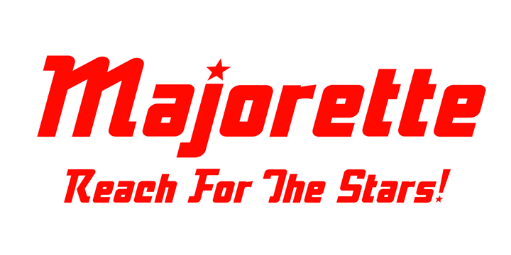 Promotional graphic for the Majorette typeface