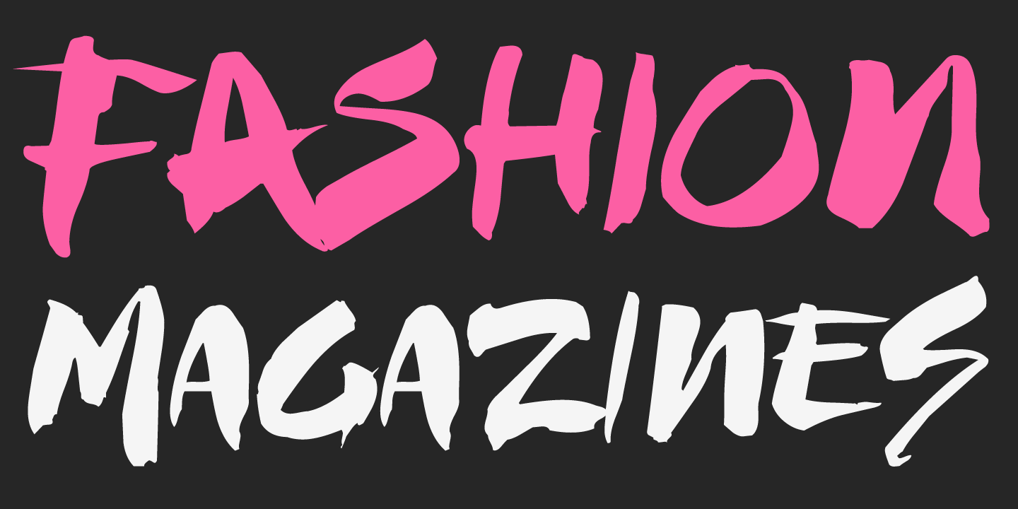 examples of the Fashionista typeface