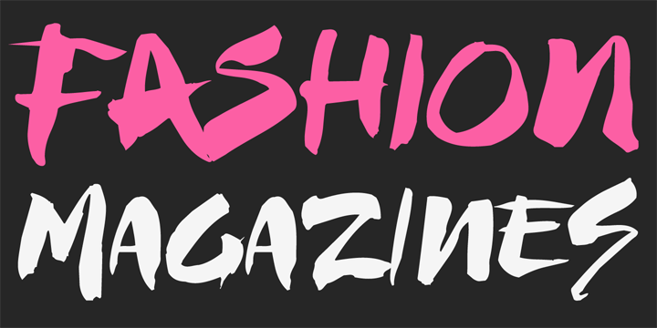 Promotional graphic for the Fashionista typeface