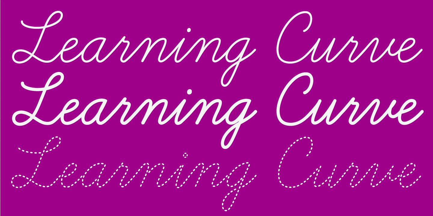 examples of the Learning Curve 4.0 typeface