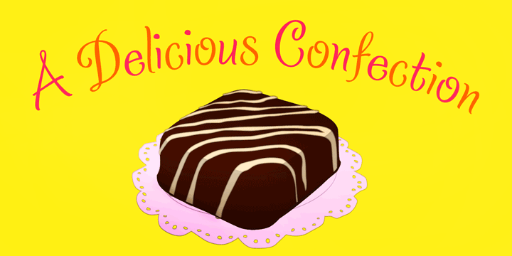 Promotional graphic for the Confection typeface