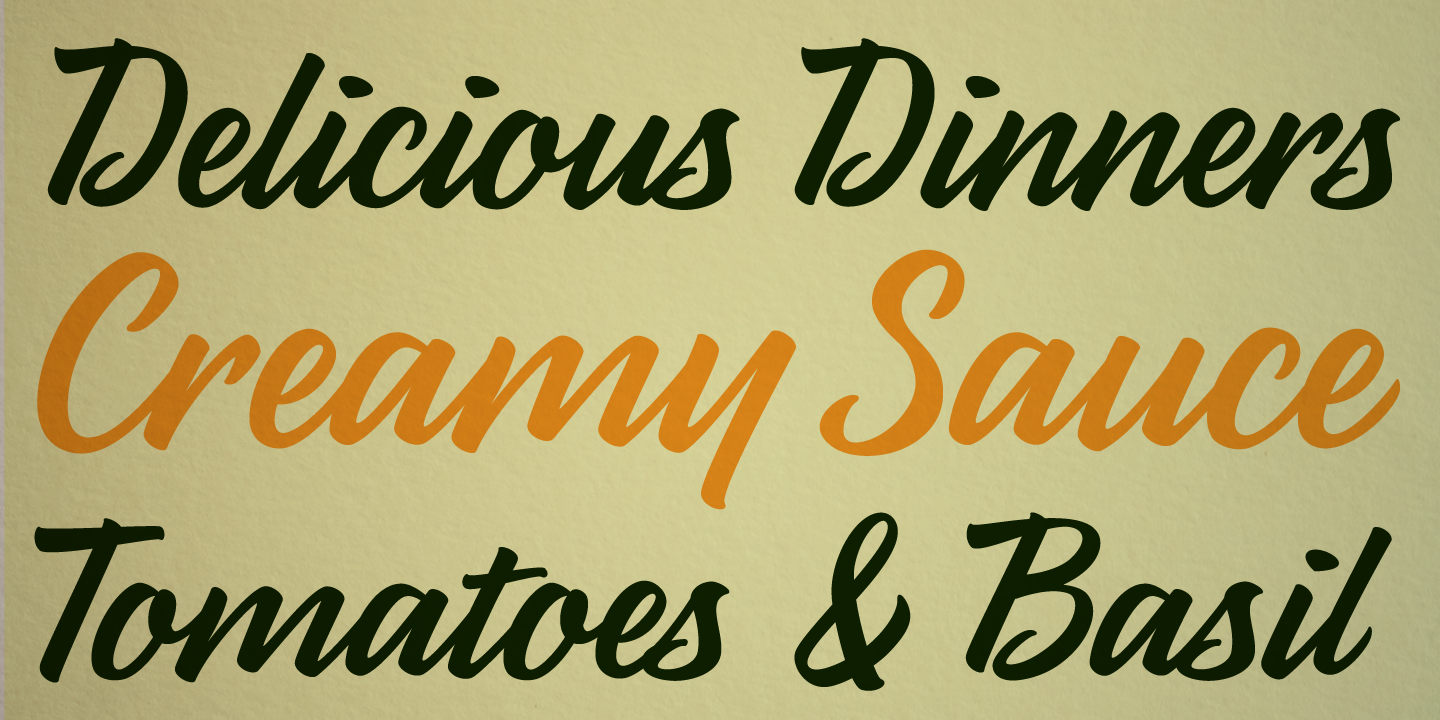 examples of the Parsley Script typeface