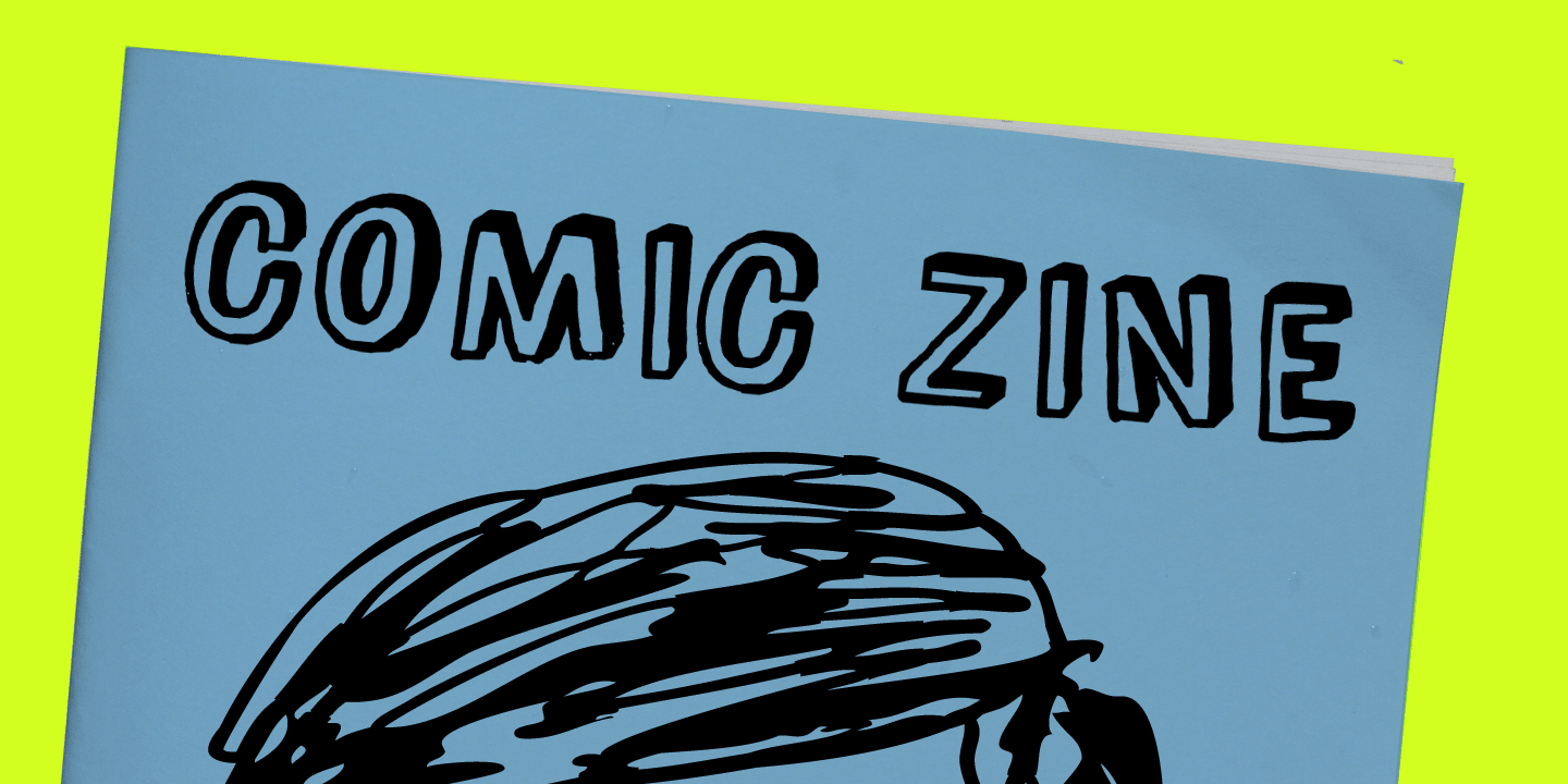 examples of the Comic Zine 2.0 typeface