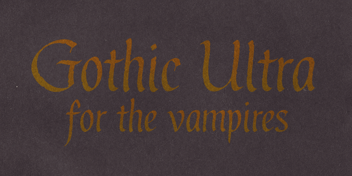 Promotional graphic for the Gothic Ultra 2.0 typeface