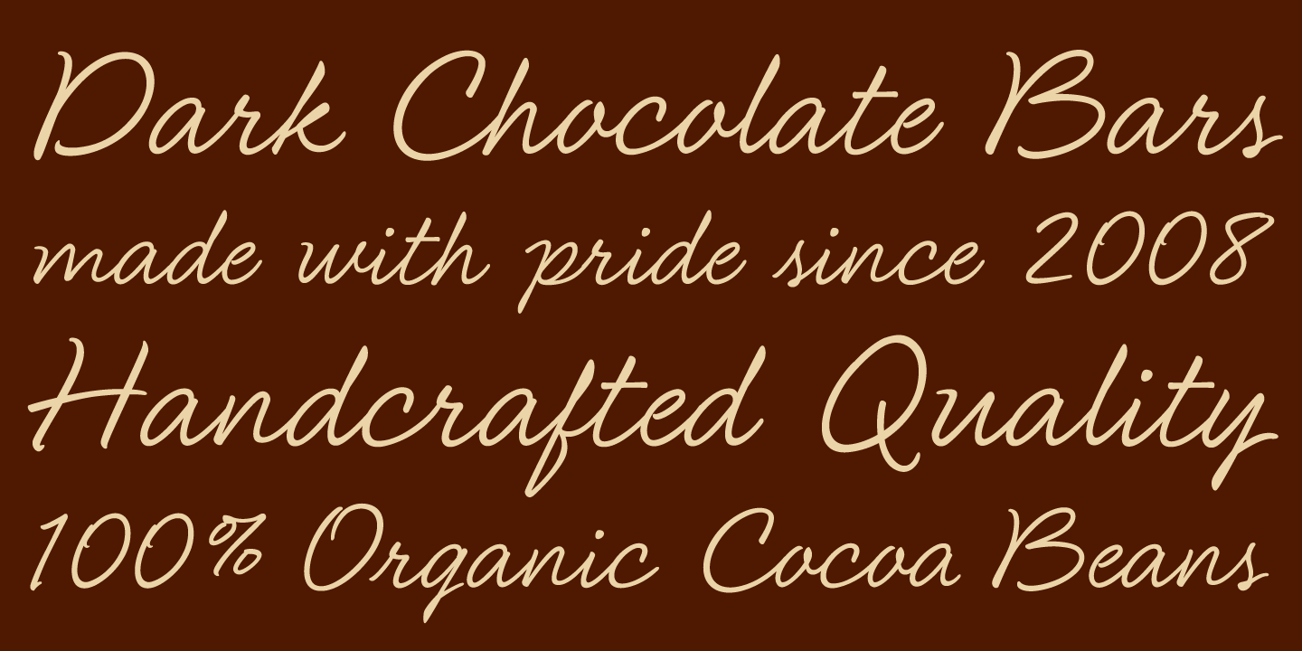 examples of the Secret Admirer typeface